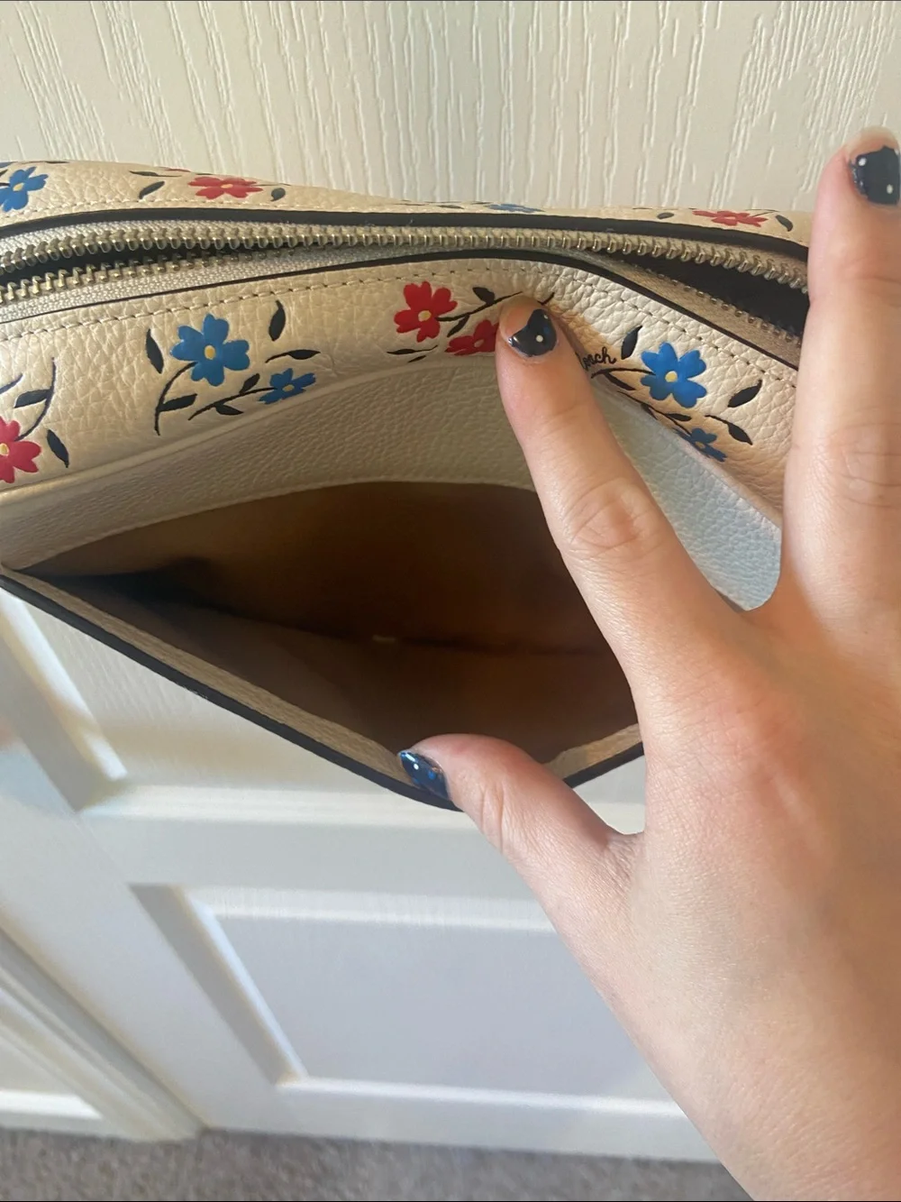 Floral Coach Crossbody Bag